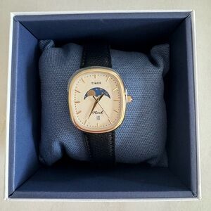Noah x Timex Oval Moon Phase Watch Black/Gold - Brand New In Box
